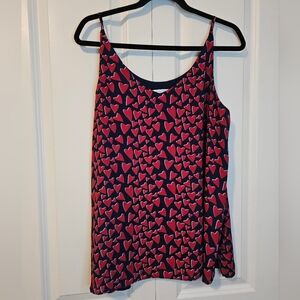 REITMANS R Essentials Heart Patterned Sleeveless Tank Top SZ XL